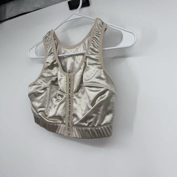 ENell Bra High Impact Sports Bra Front Closure 36DDD 38C 38D 40C Beige Workout - Picture 3 of 9